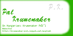 pal krumenaker business card